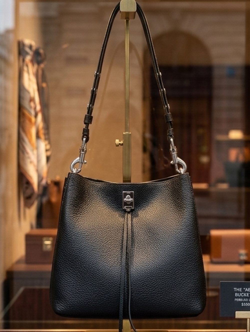 Rebecca Minkoff Darren Pebbled Black Leather Shoulder Hobo Bag